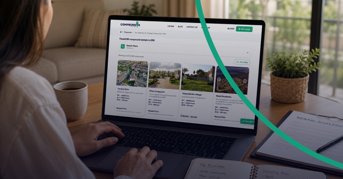 CompoundIn and Ejari partnership helping renters in Saudi Arabia discover compounds and manage rent through monthly payments.